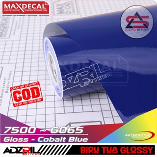 Maxdecal สีน้ําเงินเข้มมันวาว (สีฟ้าโคบอลต์) 7500- G065 / ร่างรถจักรยานยนต์ / ร่างรถ / ร่างพิพิธภัณฑ์สัตว์น้ํา / สติกเกอร์มันวาว / สติกเกอร์มันวาว / สติกเกอร์ป้องกันรอยขีดข่วน / สติกเกอร์สีน้ําเงินเข้ม / สติกเกอร์สีน้ําเงินเข้ม / สติกเกอร์สีน้ําเงินเพอร์ซ