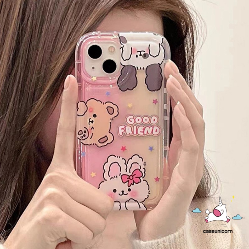 เคสโทรศัพท์มือถือแบบนิ่ม-tpu-ใส-กันกระแทก-ลายการ์ตูนหมี-กระต่ายน่ารัก-สําหรับ-iphone-11-14-13-12-pro-max-xr-7plus-8plus-6-6s-7-8-plus-x-xs-max-se-2020