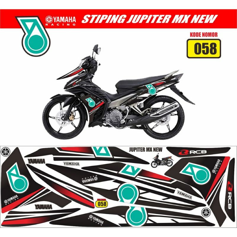 สติกเกอร์-ลาย-mx-new-135-petronas-jupiter-mx-125-สําหรับติดตกแต่งรถยนต์-yamaha-mx