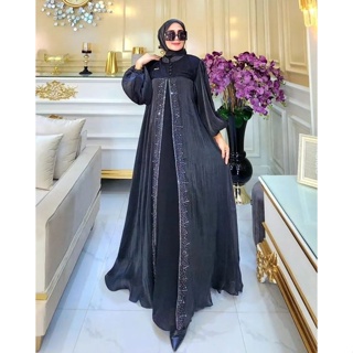 Hitam PUTIH GAMIS TERBARU ใหม่ KIRANNA DRESS BC M L XL XXL ชุดเดรสสั้น ไม่มีกระโปรง สไตล์เกาหลี สําหรับผู้หญิงมุสลิม มีสีดํา สีขาว