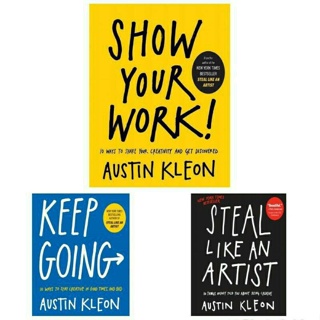 หนังสือ Show Your Work Steal Like AN Artist Keep Going 3 เล่ม