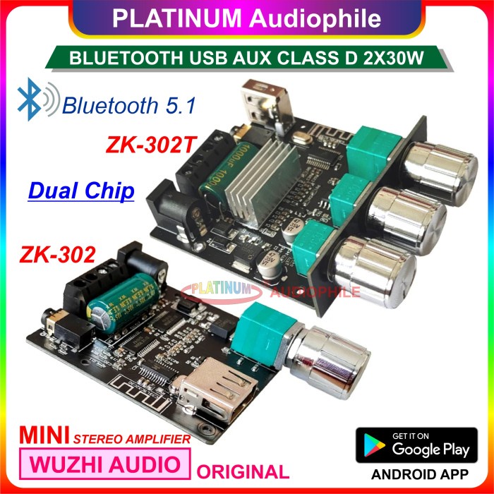 เครื่องขยายเสียงสเตอริโอ บลูทูธ 5.1 Class D 2X 30W ZK-302T TX0325 ...
