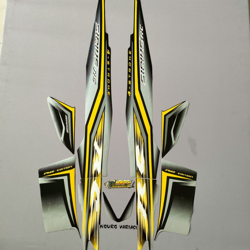 Stripingyamaha vega r ใหม่ sirius rc สีเหลือง เงิน thailand thailook ...
