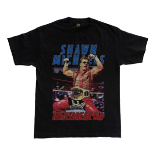 เสื้อยืดลําลอง แขนสั้น พิมพ์ลาย Shawn Michaels Heartbreak Kid WWE WWF Smackdown DX แบบหนา ยืดหยุ่น สําหรับเด็ก