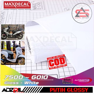 Putih ใหม่!!! Maxdecal แวววาว สีขาวแวววาว 7500- G010 / สเก็ตช์รถจักรยานยนต์ / สติกเกอร์รถ / สติกเกอร์ตู้ปลา / สติกเกอร์มันวาว / สติกเกอร์มันวาว / สติกเกอร์กันรอยขีดข่วน / สติกเกอร์สเก็ตช์สีขาว / สติกเกอร์สีขาว / สติกเกอร์โลหะ รูปลอก มันวาว