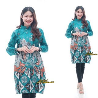 Hijau Artodomoro เสื้อคลุม ผ้าบาติก สีเขียว สําหรับผู้หญิง