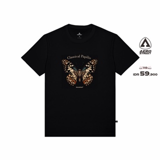 Hitam ใหม่!!! เสื้อยืด ลาย Papilio AADAA สีดํา