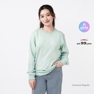 ใหม่!! Crewneck Aero Love เสื้อกันหนาว สีเขียวอ่อน 1E000