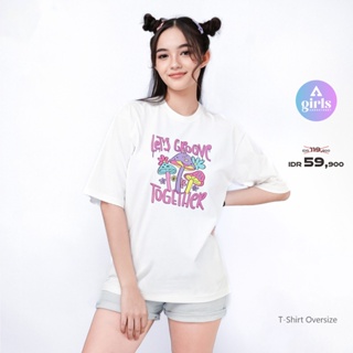 เสื้อยืด โอเวอร์ไซซ์ ลาย Together White Kaos 1C000