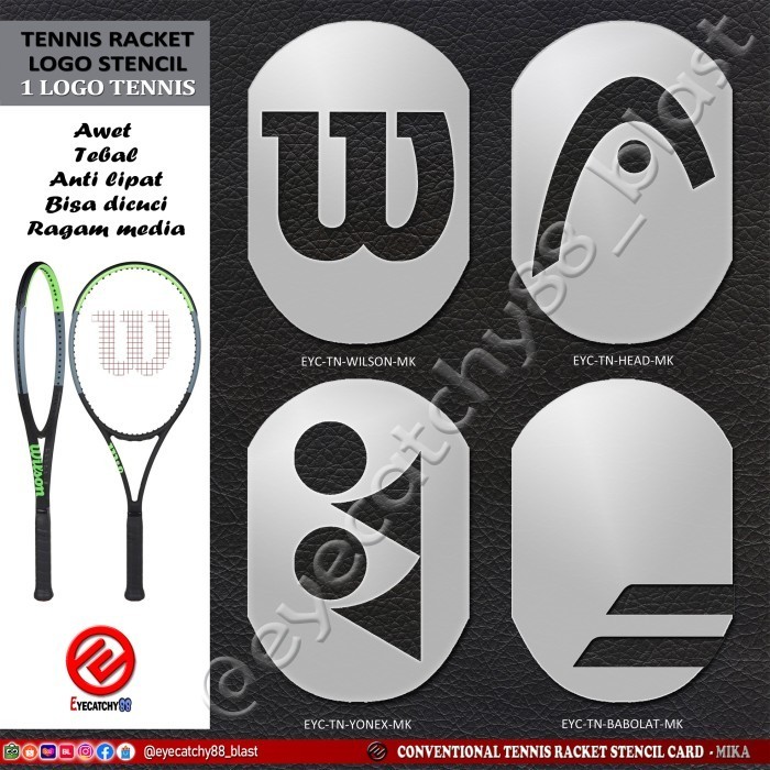 Racket Print/Tennis Racket Logo/Stencil Card Tennis General Mika