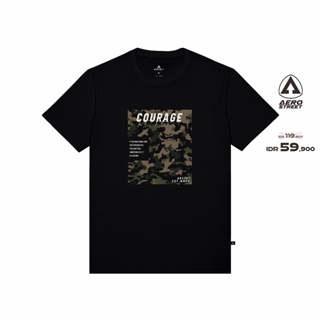 Hitam ใหม่!!! เสื้อยืด ลาย Courages AACAA สีดํา