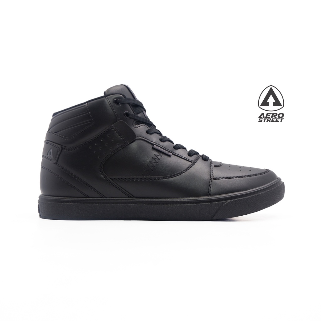 import-37-44-hoops-high-all-black-รองเท้ากีฬา-รองเท้าผ้าใบ