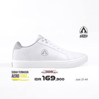 Putih [Import] 37-44 Arrow รองเท้าผ้าใบลําลอง สีขาว สีเทาอ่อน