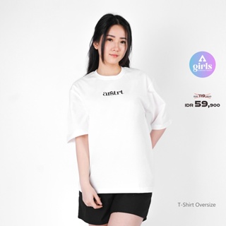 เสื้อยืด โอเวอร์ไซซ์ ลาย Lovitha Kaos สีขาว 1C000