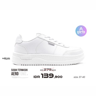 Putih [Import] 37-40 Leona White - รองเท้าผ้าใบลําลอง สําหรับผู้ชาย ผู้หญิง เหมาะกับการเล่นกีฬา