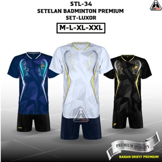 Stl-24 ชุดสูท BADMINTON พรีเมี่ยม ลักเซอร์ พิมพ์ลาย BADMINTON สําหรับผู้ใหญ่