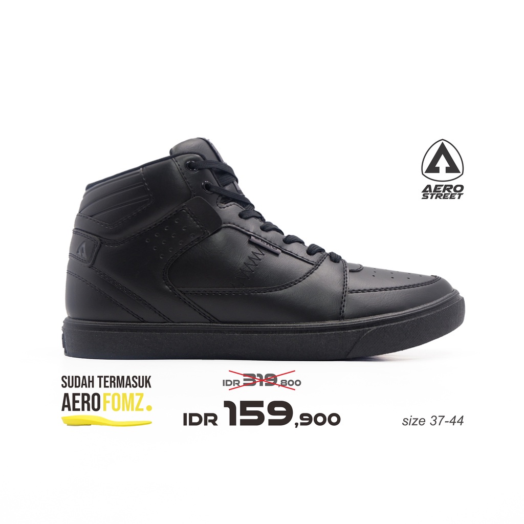 import-37-44-hoops-high-all-black-รองเท้ากีฬา-รองเท้าผ้าใบ