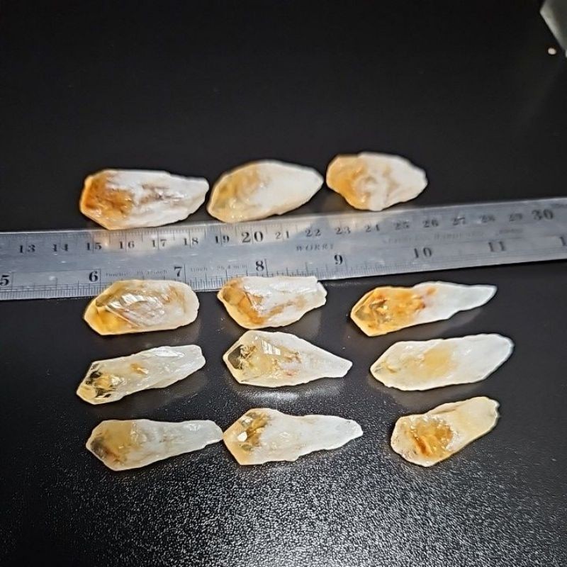 แพ็คเกจหินซิทริน TOOTH POINT BRAZIL NATURAL STONE | Shopee Thailand