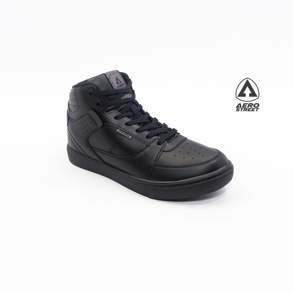 import-37-44-hoops-high-all-black-รองเท้ากีฬา-รองเท้าผ้าใบ