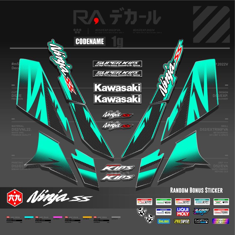 Striping STICKER VARIATION NINJA SS 150 TRANSPARAN SE SPECIAL LIMITED ...