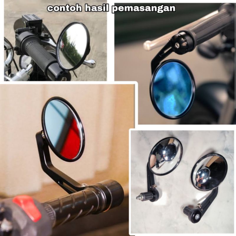 กระจกมองหลัง Jalu bar end กระจกมองข้างรถจักรยานยนต์ universal custom ...