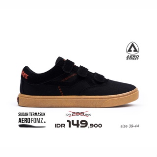 Hitam [Import] 39-44 Massive Low Costa Gum Black Orange - รองเท้าผ้าใบลําลอง