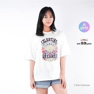 ใหม่!!! เสื้อยืด สีขาว โอเวอร์ไซซ์ Isadora Kaos 1CB01