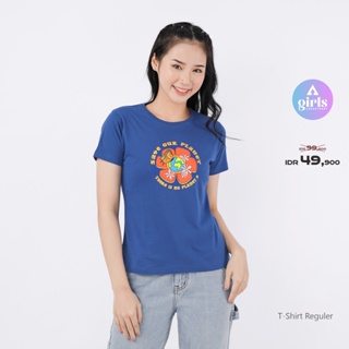 ใหม่!!! เสื้อยืด พิมพ์ลาย Save Your Planet Royal Blue Kaos 1B000