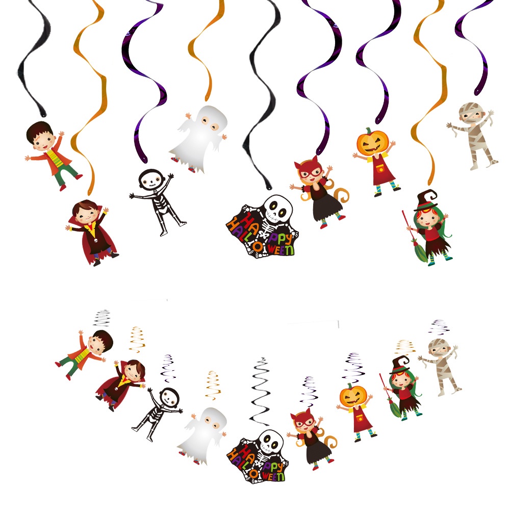 จี้ตุ๊กตาการ์ตูนฮาโลวีน-แบบเกลียว-สําหรับแขวนตกแต่งเพดาน-ห้างสรรพสินค้า
