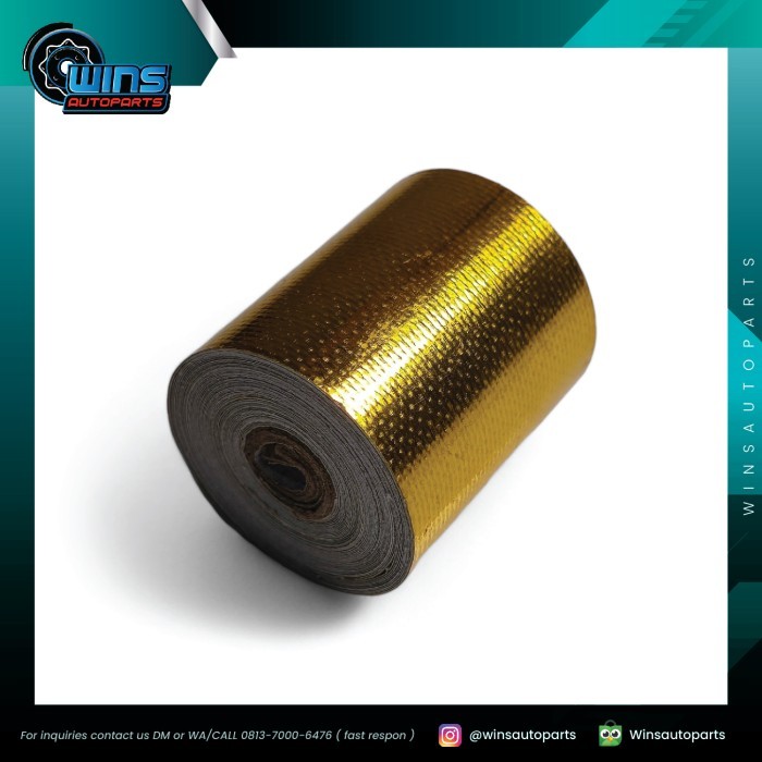 เทปความร้อนทอง Anti-Heat Duct Tape Gold Intake Wrap ท่อไอเสีย | Shopee ...