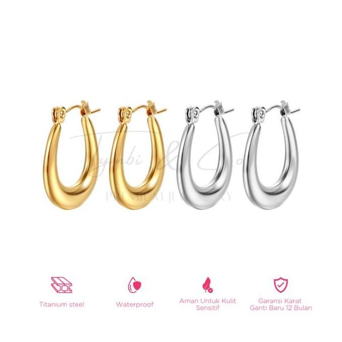 Tymbi&Co - Hoops Earing Collection | ต่างหู GS Titanium Rust AntI ...