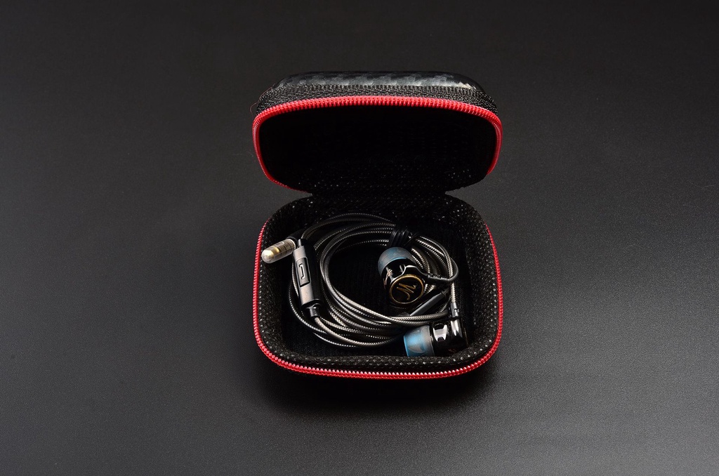 ภาพอธิบายเพิ่มเติมของ QKZ Bag Earphone Box Fiber Zipper Earphone Protable Case