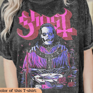 เสื้อยืด พิมพ์ลายวง Ghost Metal | เสื้อยืด ขนาดใหญ่ พิมพ์ลายผี สไตล์วินเทจ 10