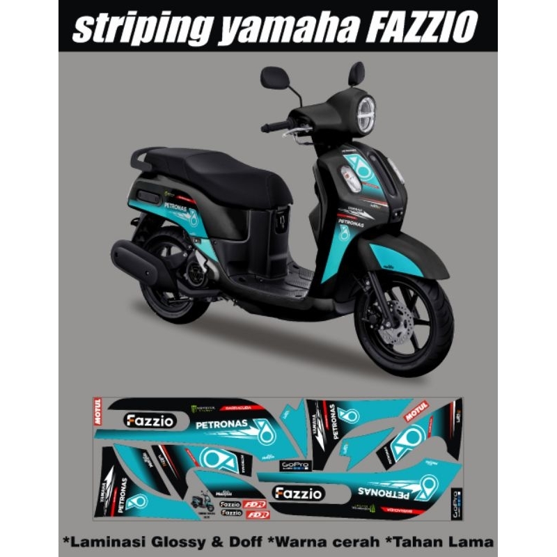 Yamaha Fazzio Striping Decal Petronas Motif Variation Sticker | Shopee ...