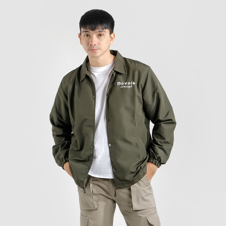 Mcvois Men 's Army Coach Parachute Jacket Premium Distro | Shopee Thailand
