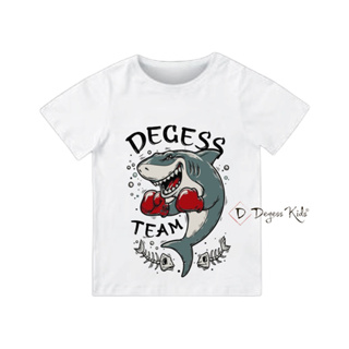 Degesskids เสื้อยืด ลายฉลาม พรีเมี่ยม สําหรับเด็กผู้ชาย และเด็กผู้หญิง อายุ 1-12 ปี