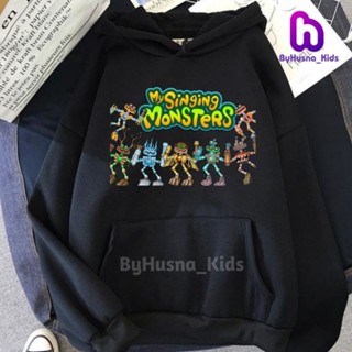 Wubbox MY SINGING MONSTERS เสื้อแจ็กเก็ต มีฮู้ด ร้องเพลง MY SINGING MONSTER วัสดุพรีเมี่ยม มีซิป สําหรับเด็กผู้ชาย และเด็กผู้หญิง