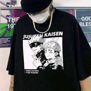 เสื้อยืด พิมพ์ลายอนิเมะ Jujutsu Kaisen สไตล์ญี่ปุ่น