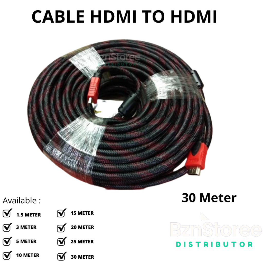 30 เมตร hdmi to hdmi cable 3D Fiber 1080P V.1.4 / 30 METER net hdmi ...