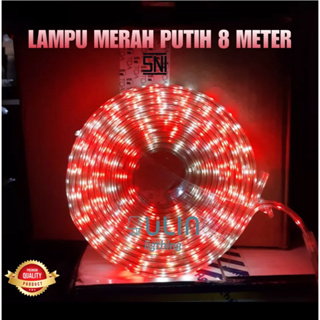 Merah PUTIH ไฟ Led สีแดง สีขาว 8 เมตร 10 เมตร สิงหาคม แพ็คเกจ MERDEKA STRIP 220V