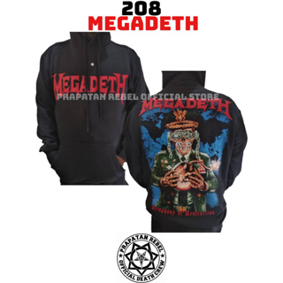Megadeth เสื้อกันหนาว เสื้อฮู้ดดี้ แบบสวมหัว พังก์ร็อค โลหะ PRAPATAN REBEL