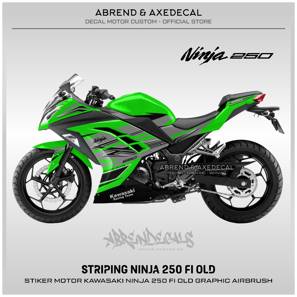 kawasaki-สติกเกอร์-ลายกราฟฟิค-ninja-250fi-สําหรับติดตกแต่งรถจักรยานยนต์-สินค้าพร้อมส่ง