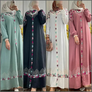 Putih HITAM GAMIS TERBARU FELICIA DRESS BL ชุดเดรส ปักลายดอกไม้ สีชมพู M L XL XXL สําหรับผู้หญิงตั้งครรภ์ เกมมิส รุ่นล่าสุด POLOS สีดํา สีขาว ชุดเดรส สไตล์เกาหลี เรียบง่าย หรูหรา สําหรับผู้หญิง มุสลิม หรูหราร่วมสมัย