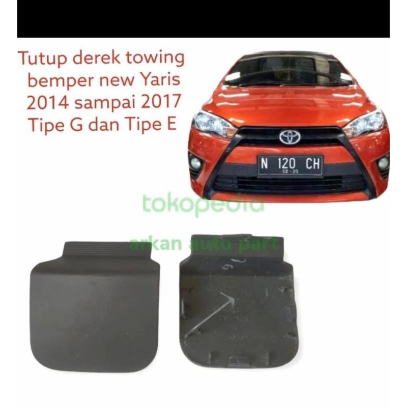 ฝาครอบลากจูง-กันชนหน้า-ของแท้-สําหรับ-toyota-yaris-2014-2017