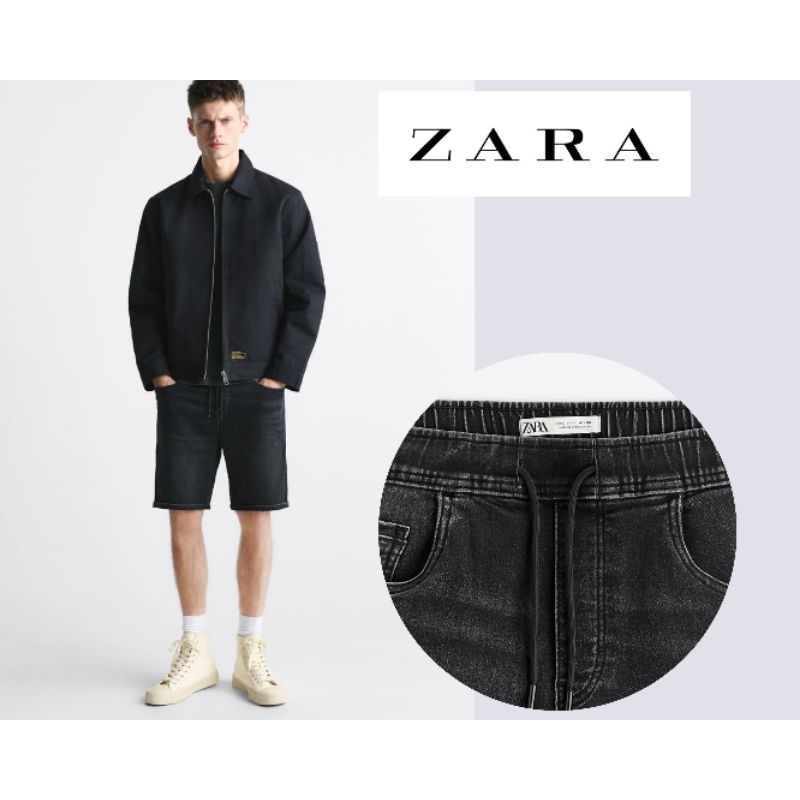 zara-กางเกงขาสั้น-ของแท้-กางเกงยีนขาสั้น-นิ่ม-สําหรับผู้ชาย