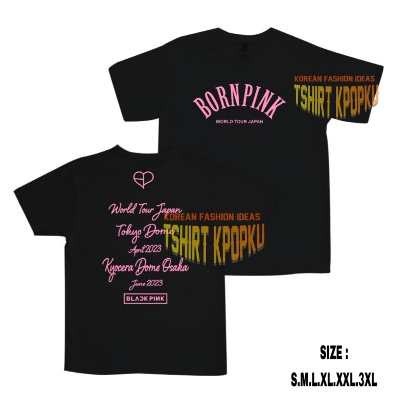 เสื้อยืด-พิมพ์ลาย-blackpink-bornpink-สไตล์เกาหลี-2023