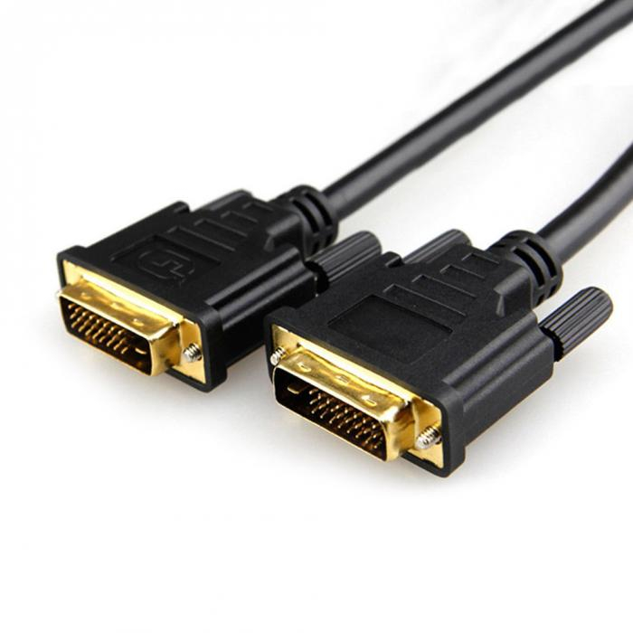 Rallonge Câble DVI Dual Link 1 Mètre – Mâle Vers Femelle – 24+1 Broches – Pour écran PC