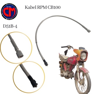 เครื่องวัดระยะทาง แบบเชือก กิโลเมตร RPM HONDA CB100 CB 125 NOs สีเทา D51b