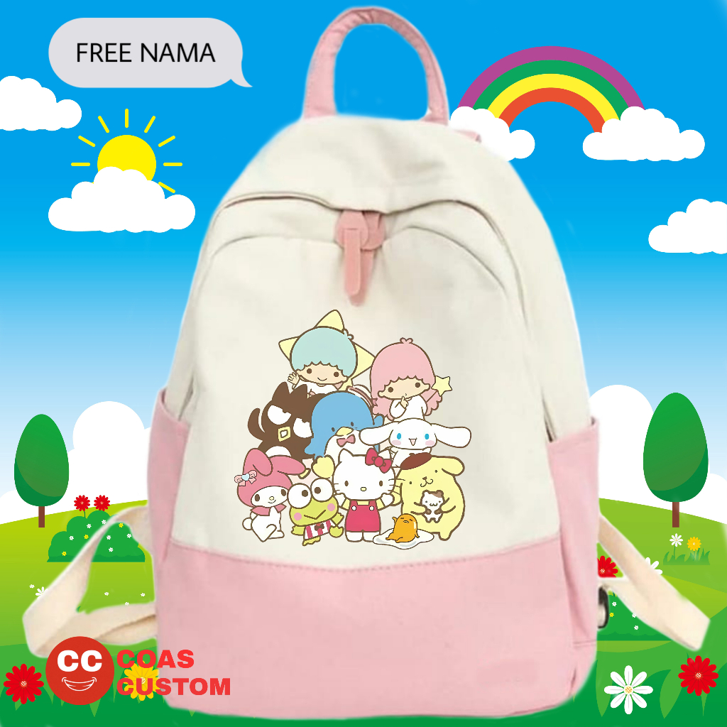 กระเป๋าเป้สะพายหลัง-ลายตัวละคร-sanrio-สําหรับเด็กนักเรียน