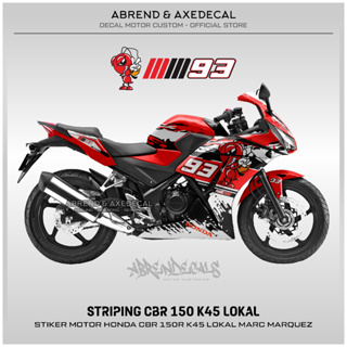 สติกเกอร์ติดตกแต่งรถจักรยานยนต์ CBR K45 Local LIVERY MARC MARQUEZ 93 HONDA CBR K45